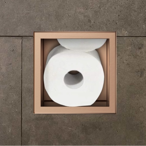 WALL-BOX PAPER 3 Copper - Magazynek na papier miedziany