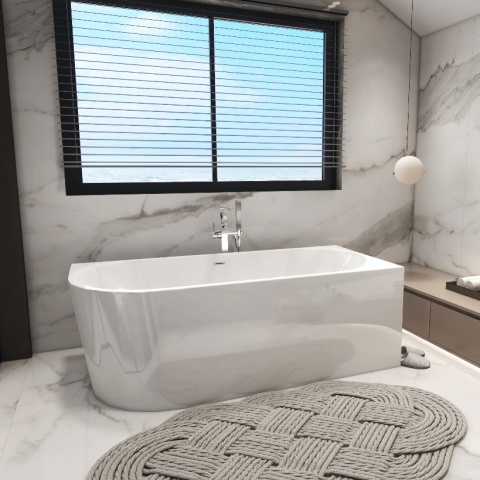 Wanna wolnostojąca narożna prawa AVOLA WHITE - 160 x 80 cm