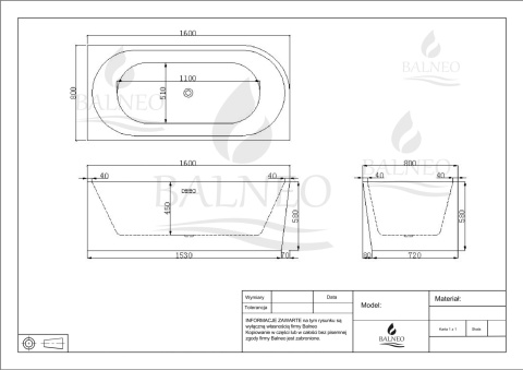 Wanna wolnostojąca narożna prawa AVOLA WHITE - 160 x 80 cm