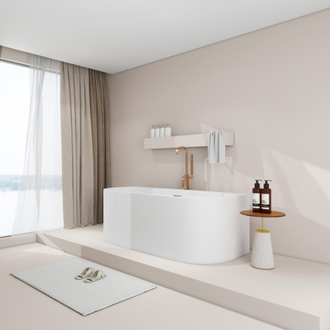 Wanna wolnostojąca przyścienna VIVA WHITE - 160 x 75 cm