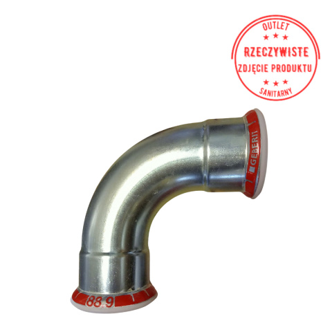 Kolano dwukielichowe Geberit Mapress C-Stahl d88,9 90° Kolano dwukielichowe Geberit Mapress C-Stahl d88,9 90°