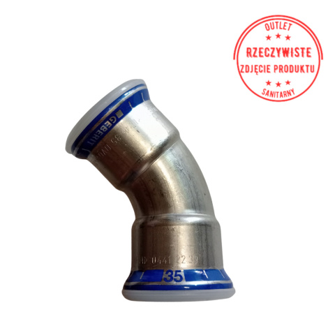 Kolano dwukielichowe Geberit Mapress Edelstahl d35 45° Kolano dwukielichowe Geberit Mapress Edelstahl d35 45°