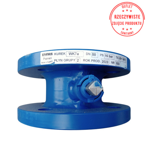 Kurek kulowy kołnierzowy WK7a DN50 PN16 (bez dźwigni)