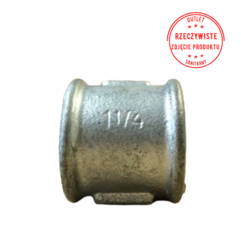 Mufa żeliwna ocynkowana EE 1 1/4'' Mufa żeliwna ocynkowana EE 1 1/4''