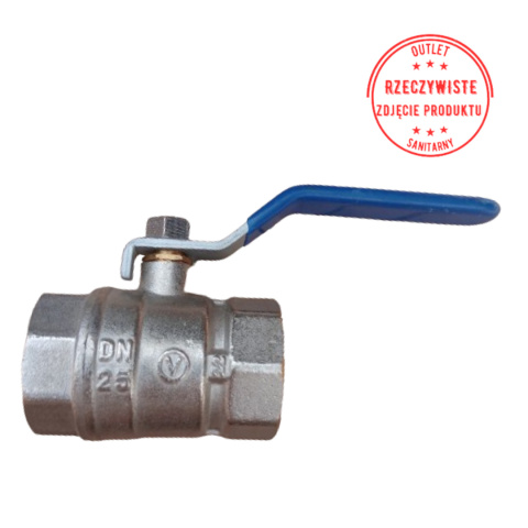 Zawór kulowy DN25 1'' PN40 z rączką Zawór kulowy DN25 1'' PN40 z rączką