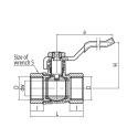 Zawór kulowy DN40 1 1/2'' PN30 z rączką
