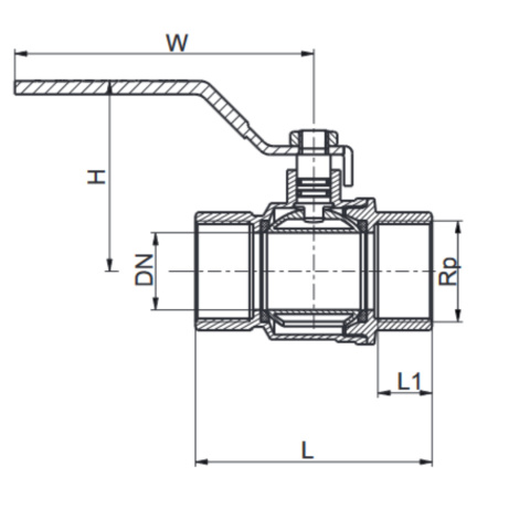 Zawór kulowy do gazu DN20 3/4'' z rączką Zawór kulowy do gazu DN20 3/4'' z rączką