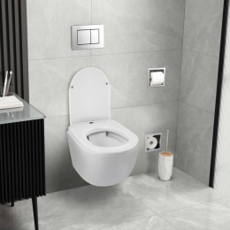 Deska wolnoopadająca biała do miski WC - LUNA, LUXA