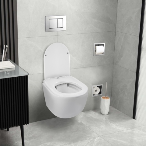 Deska wolnoopadająca biała do miski WC - LUNA, LUXA