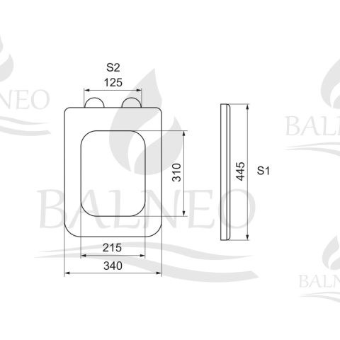 Deska wolnoopadająca czarna do miski WC - LUGA