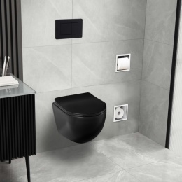 Deska wolnoopadająca czarna do miski WC - LUNA, LUXA
