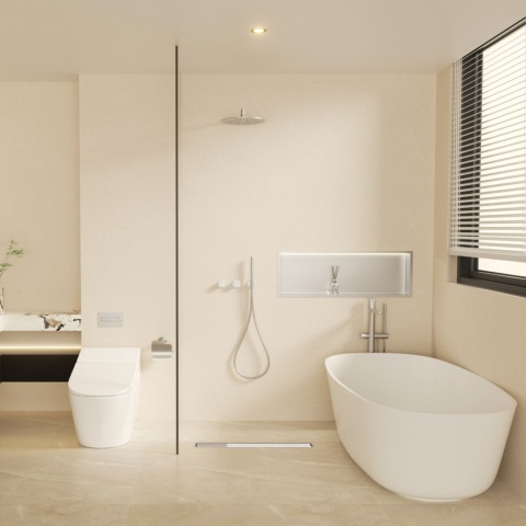 Duplex Next 2w1 Odpływ liniowy 80 cm dwustronny lustrzane srebro