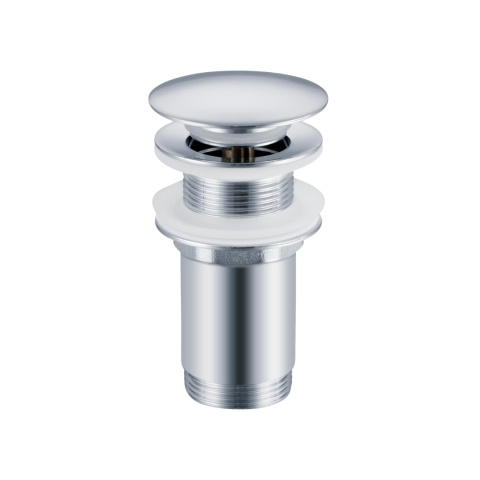 Korek umywalkowy mosiężny Klik Klak C bez przelewu Chrom