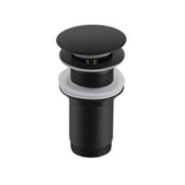 Korek umywalkowy mosiężny Klik Klak C bez przelewu Czarny