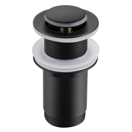 Korek umywalkowy mosiężny Klik Klak E bez przelewu Czarny