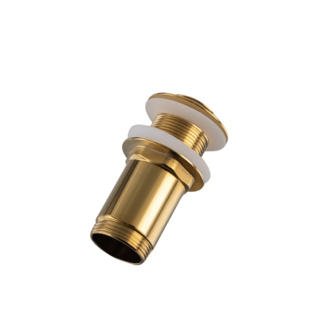 Korek umywalkowy mosiężny Klik Klak E bez przelewu Złoty