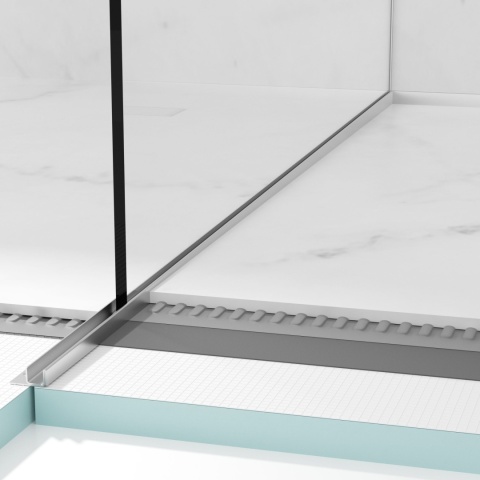 Listwa spadkowa do szkła lewa 170 cm inox