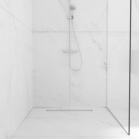 Listwa spadkowa do szkła prawa 120 cm inox