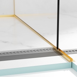 Listwa spadkowa do szkła prawa 120 cm złota