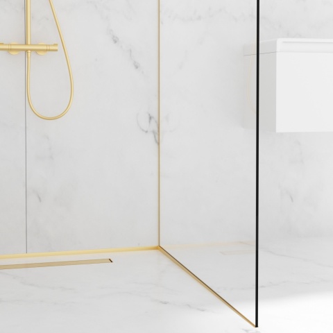 Listwa spadkowa do szkła prawa 120 cm złota