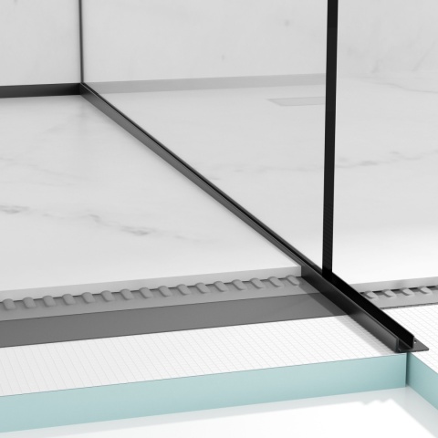 Listwa spadkowa do szkła prawa 170 cm czarna