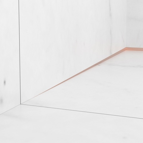 Listwa spadkowa przyścienna lewa 170 cm miedziana