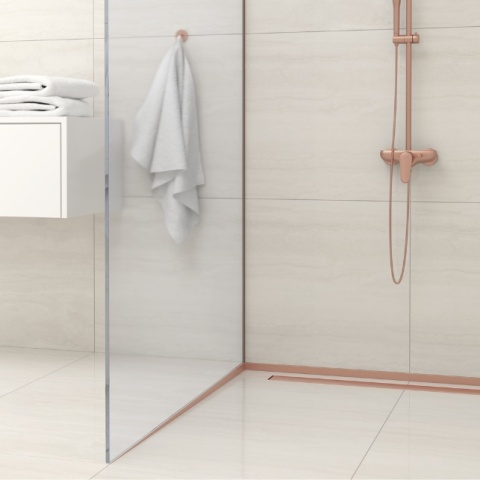 Listwa spadkowa przyścienna lewa 170 cm miedziana