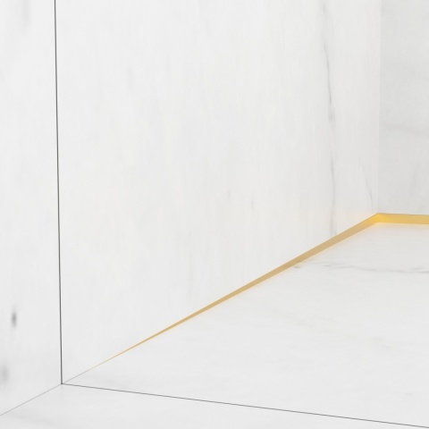 Listwa spadkowa przyścienna lewa 170 cm złota