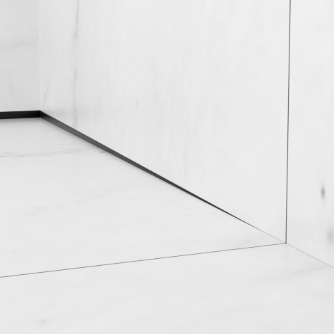 Listwa spadkowa przyścienna prawa 120 cm czarna