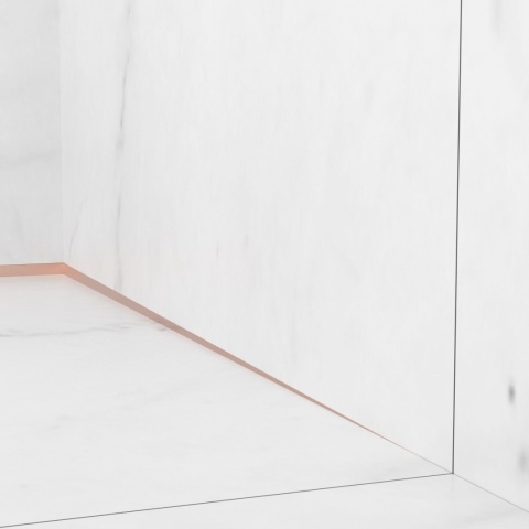 Listwa spadkowa przyścienna prawa 120 cm miedziana