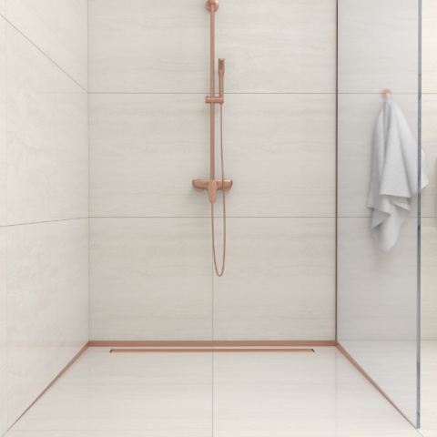 Listwa spadkowa przyścienna prawa 170 cm miedziana