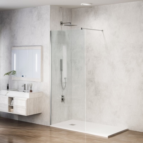 Ścianka prysznicowa Beira 100 x 200 cm transparentna 8 mm chrom