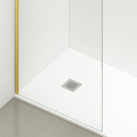 Ścianka prysznicowa Beira 120 x 200 cm transparentna 8 mm złota