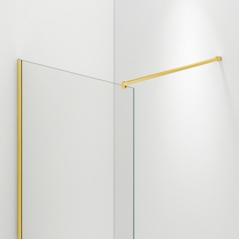 Ścianka prysznicowa Beira 80 x 200 cm transparentna 8 mm złota