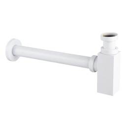 Syfon umywalkowy mosiężny kwadratowy White