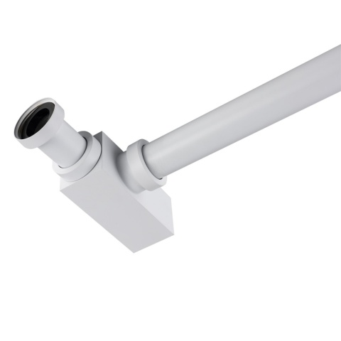 Syfon umywalkowy mosiężny kwadratowy White