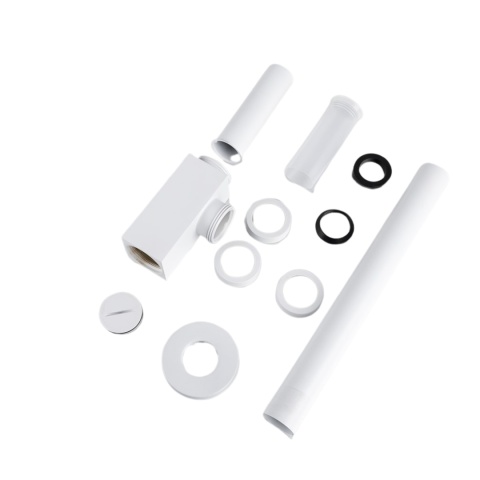 Syfon umywalkowy mosiężny kwadratowy White