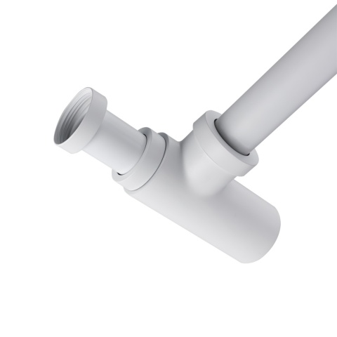 Syfon umywalkowy mosiężny okrągły White