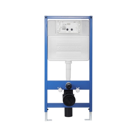 Zestaw podtynkowy WC stelaż Fix Frame Slim z białą miską WC Luxa i przyciskiem spłukującym Ixo biały