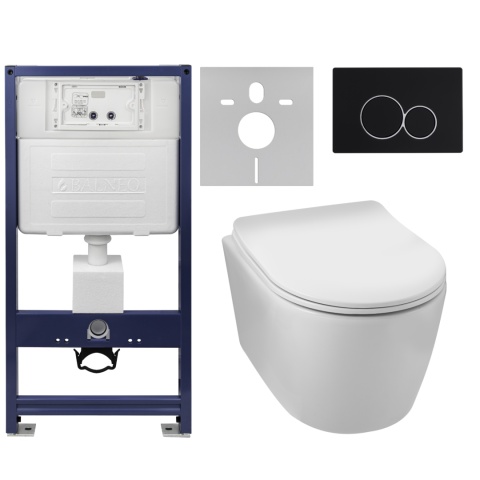 Zestaw podtynkowy WC stelaż Fix Frame Standard z białą miską WC Luxa i przyciskiem spłukującym Lxo chrom Zestaw podtynkowy WC stelaż Fix Frame Standard z białą miską WC Luxa i przyciskiem spłukującym Lxo chrom