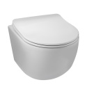 Zestaw podtynkowy WC stelaż Fix Frame Standard z białą miską WC Luna i przyciskiem spłukującym Lxo chrom