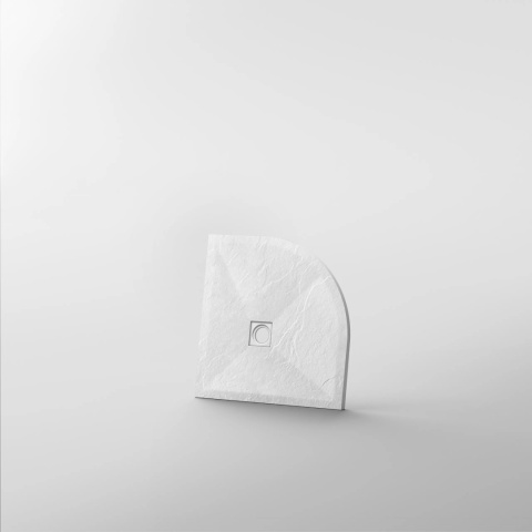 Brodzik kompozytowy półokrągły "seria FQ" Biały 90x90x2,5cm