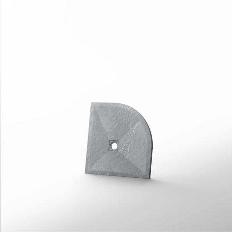 Brodzik kompozytowy półokrągły "seria FQ" Jasnoszary 90x90x2,5cm