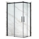 Kabina prysznicowa rozsuwana Rio - BLACK 80x90 cm