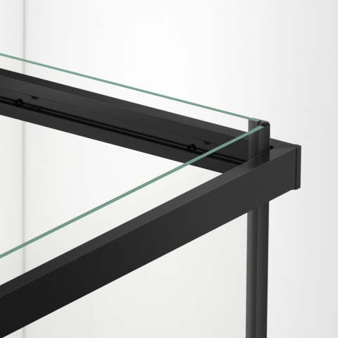 Kabina prysznicowa rozsuwana Rio - BLACK 80x90 cm