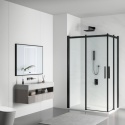 Kabina prysznicowa rozsuwana Rio - BLACK 90x100 cm