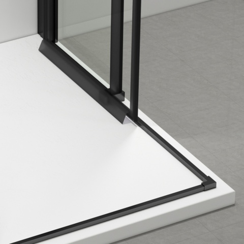 Kabina prysznicowa rozsuwana Rio - BLACK 90x100 cm