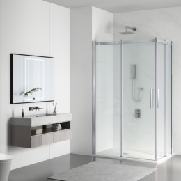 Kabina prysznicowa rozsuwana Rio - CHROM 80x100 cm