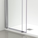 Kabina prysznicowa rozsuwana Rio - CHROM 80x90 cm