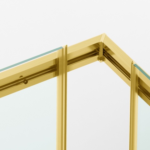 Kabina prysznicowa rozsuwana Rio - ZŁOTY 80x90 cm